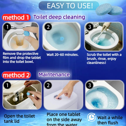 12/30/60pcs Toilets Cleaning Effervescent Tablet Toilet Cleaner Deodorant Remover Urine Stain Yellow Dirt Home Batnroom Cleaning