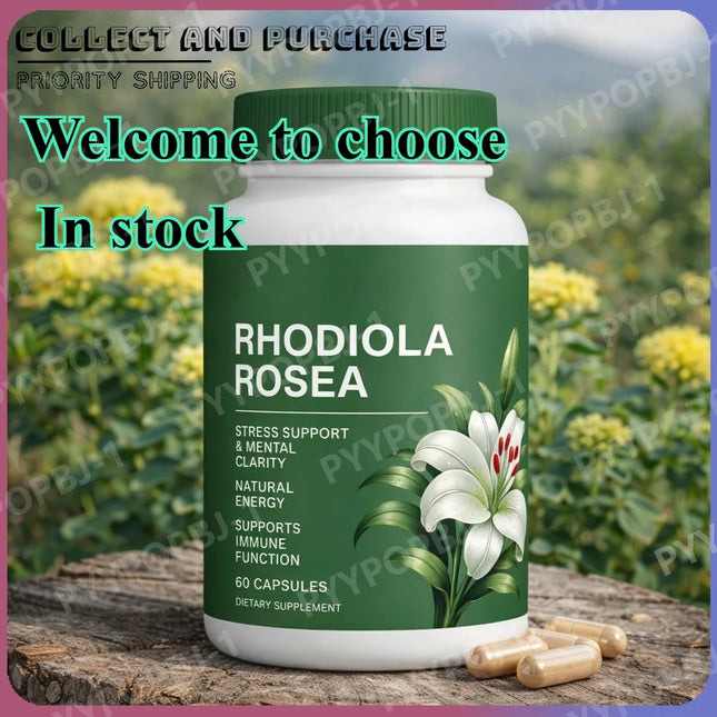 500mg Rhodiola Rosea Capsules Balance Natural Herbaceous Plants Supplement for Daily Stress Support & Energy 60pieces Per Bottle