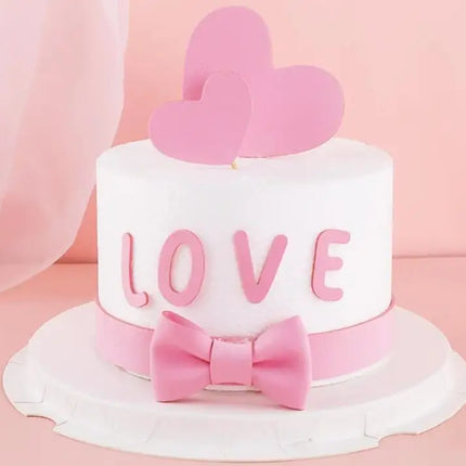 Couples Kiss Heart Love Bear Cake Cupcake Topper Happy Birthday Valentine's Day Party Dessert Wedding Decor Baking Supplies