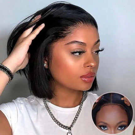 250% Density Straight Wear And Go Glueless Bob Wig For Women Ready To Go Human Hair Wigs 13x4 Lace Closure Wig Human Hair