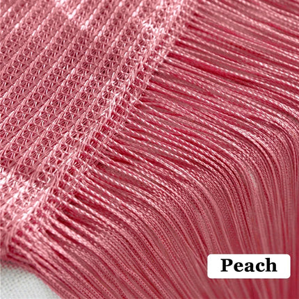 100x200cm Thread Curtains Screen Ribbon String Divider Blind for Living Room Door Wall Window Panel Tassel Curtain