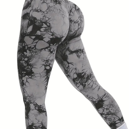 Women's Tie-Dye Seamless Peach Butt High Waist Butt Pants Stretch Fitness Yoga Pants