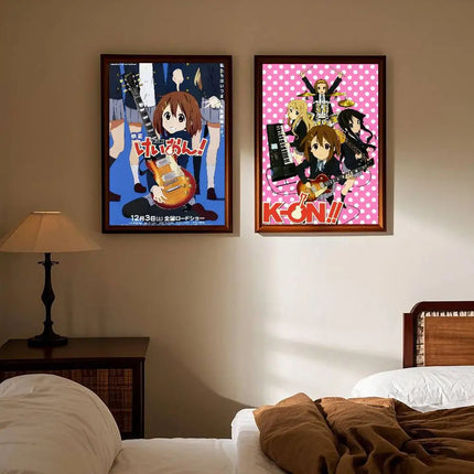 Anime Kawaii Girl K-On Cute Poster HD art sticky wall waterproof home living room bedroom bar aesthetic decoration