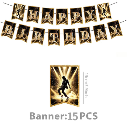 Michael Jackson Birthday Party Decoration Tableware Cups Plates Napkins Tablecloth Favor Souvenir Party Supplies Baby Shower