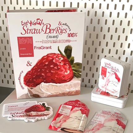 Sweet Strawberry A5 4-Grid Binder Hard Cover Card Album K-Pop Idol 3-inch Loose-Leaf Photocard Storage Book Korean 포카 바인