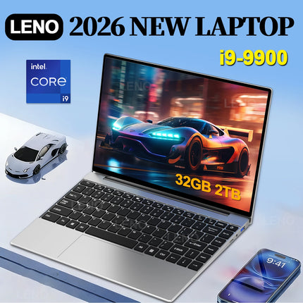LENO 2026 NEW 14.1" Laptop Intel Core i9-9900 32GB 2TB Gaming Computer PC Windows11 Gamer office Ultra Slim Notebook 1920*1080