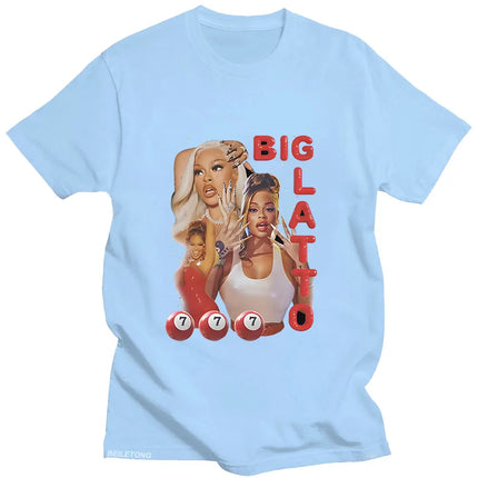 Latto T-shirt Graphic Printing High Quality Aesthetic Tee-shirt Short Sleeve Cotton Gothic Tshirt Ropa Mujer Vintage O-neck Tops