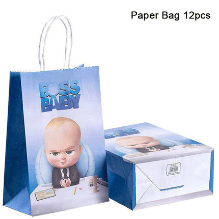 Baby B-BOSSED Birthday Theme Birthday Party Decoration Backdrop Family Cup Plate Napkin Balloons Baby Shower Supplies Kid Gift