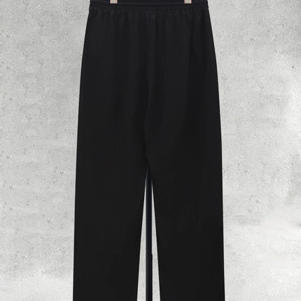 American Side Stripe Letter Embroidered Wide Leg Casual Pants Men's Summer Loose Draped Sports Trousers