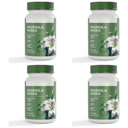 Rhodiola Rosea Extract Capsules 500mg Herbal Adaptogen for Daily Wellness Focus Mental Clarity and Energy Support 60 Capsules