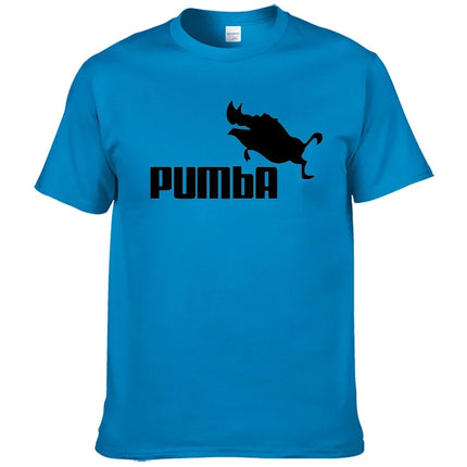 PUMBA printed T-shirt summer hip-hop sports bottom short-sleeved flying boar wild boar spoof creativity oversized five-quarter s