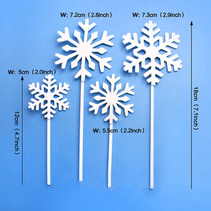 Happy Birthday Cake Topper Penguin Hat Snowflake Anniversary Cupcake Toppers Baking DIY Party Flag Baby Shower Cake Decor