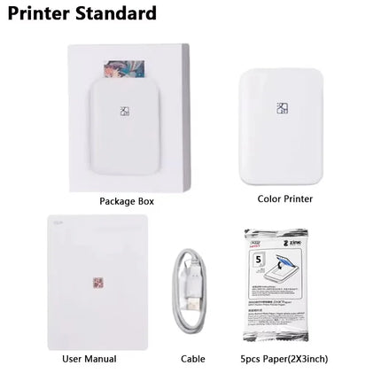 HPRT MT53 Color Photo Printer 2x3 Inch Portable Pocket Printer Bluetooth Mobile Handheld HD Mini Printing Machine For Take A Photo Print It