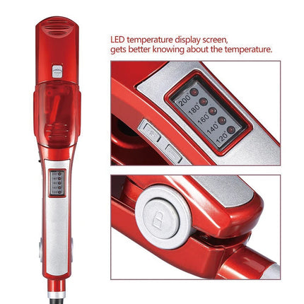 Portable electric ceramic liquid crystal display two-in-one steam hair dryer with multiple temperature control, suitable for both home and travel use