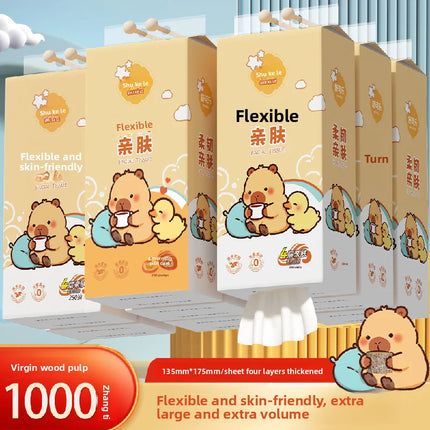 Hanging Bottom Drawer Paper 2-9 Large Lift Per Pack 1000 Sheets 250 Drawer Household Soft Tissue Paper Napkins Toilet Paper