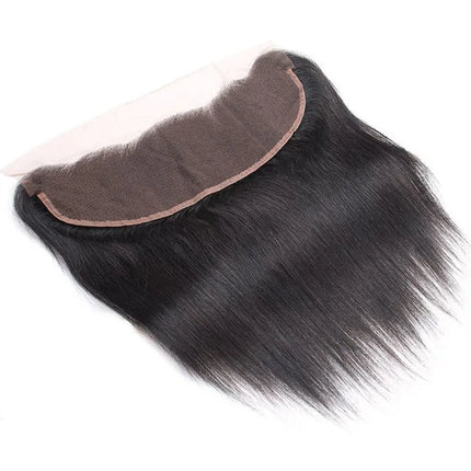12A 13x6 Transparent Lace Closure Brazilian Virgin Remy Straight Hair 100% Virgin Natural Color Pre Plucked for Black Women