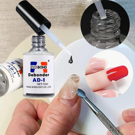 10ml Nail Glue Remover for Press on Nails Professional Glue off Acrylic Nail Rhinestone Decoration Nail Polish Remover Nail Glue