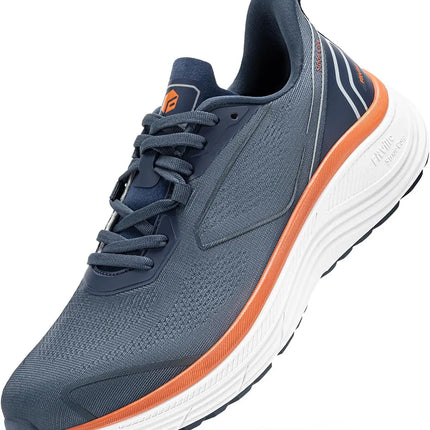 FitVille Men's Wide Fit Road Running & Walking Trainers, Lightweight Cushioned Sneakers with Arch Support and Slip-Resistant Outsole, Comfort Footwear for Swollen Feet & Plantar Fasciitis