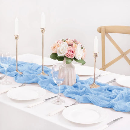 Sage Green Cheesecloth Table Runner Rustic Boho Gauze Blue Pink Table Runner Wedding Baby Shower Birthday Party Home Decorations