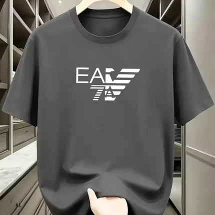 Summer New High-end Pure Cotton Korean-style Casual and Versatile Round-neck Short-sleeved T-shirt, All-cotton Light Luxury