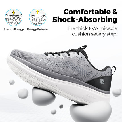 FitVille Men'S Walking Shoes Wide Width, Comfortable Orthopedic Sneakers Lightweight Tennis Shoes Gym Workout Sneakers For Plantar Fasciitis