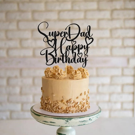 super dad Happy birthday Cake Topper, Fathers Day Party Decorations, Dads birthday Worlds Best Daddy Party Decorations Supplies