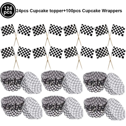 40'' Number Race Car Balloon Racetrack Balloon Truck Bike Wheels Tire Racing Car Theme Party Supplies Boys' Birthday Party Favor