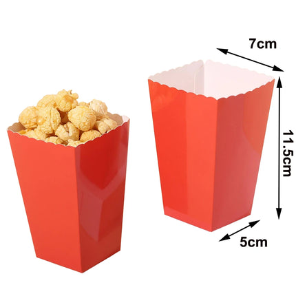6/12/24 Solid Color Paper Food Trays Disposable Food Boat Black White Blue Yellow Popcorn Box Baby Showe Birthday Party Supplies