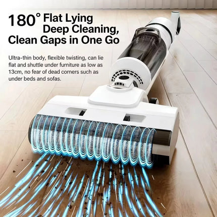 Cordless 170W Brushless-Motor Smart Self-Cleaning Dry/Wet Vacuum & Mop with 15kPa Suction for Hard Floors Household-Use