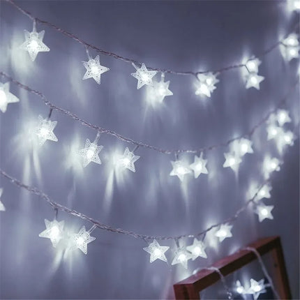 LED String Lights Outdoor Star Chain Lights Garland Lights Bulb Fairy Lights Party Home Wedding Garden  Decor