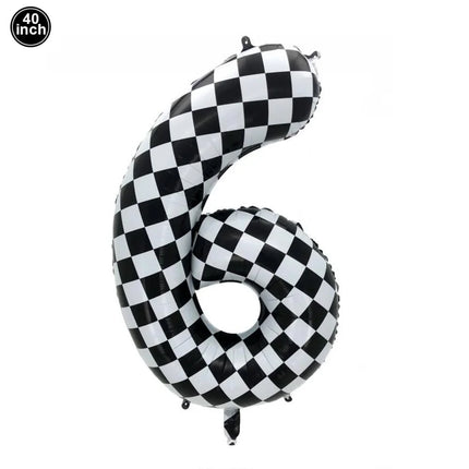 40'' Number Race Car Balloon Racetrack Balloon Truck Bike Wheels Tire Racing Car Theme Party Supplies Boys' Birthday Party Favor