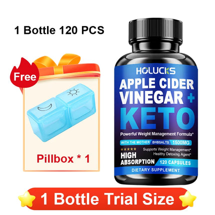 Keto ACV 1500mg Supplement, with Apple Cider Vinegar & GoBHB, for Metabolism & Gut Microbiome Health, Beautify Skin, Vitality