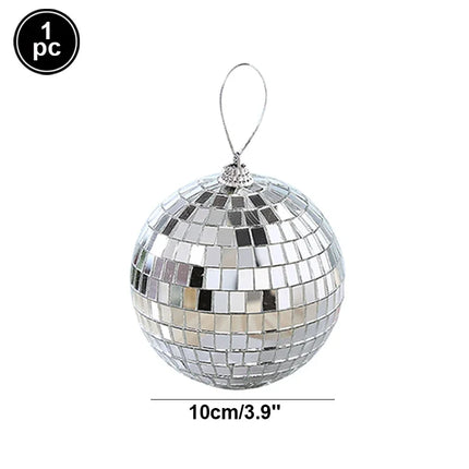 2-10cm Mirror Disco Ball 70s Party Decorations Reflective Hanging Ornaments for Birthday Party Cake Decoration Wedding Supplies