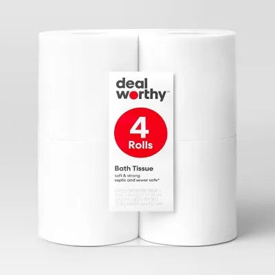 Toilet Paper - 4 Rolls - : Double, 308 Sheets Per Unit