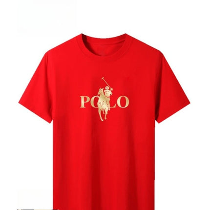 Summer Trendy Brand Men's Clothes Business Casual Short-sleeved T-shirt Slim Fit and Versatile Crew Neck Top Breathable T-shirt