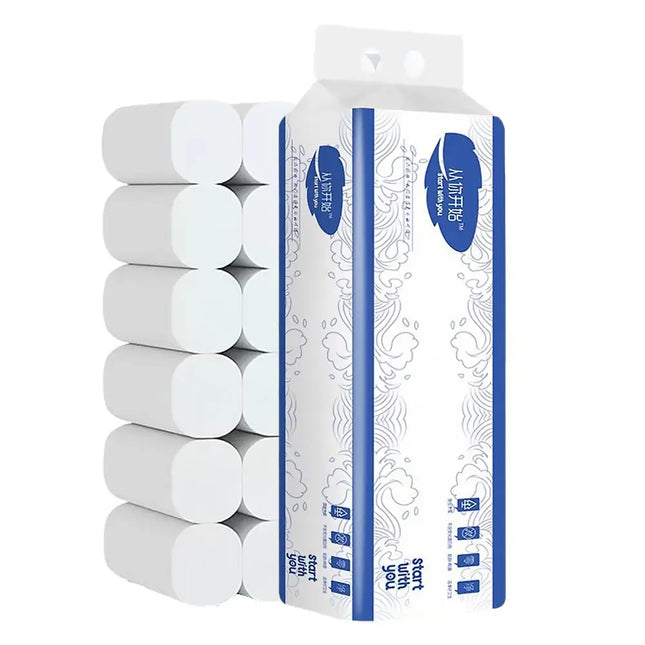 12rolls Mini Toilet Paper Household Hygienic Tissue Bulk Box Direct Supply Bathroom Paper Towel Whole Box Batch