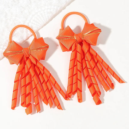 2pcs Girls' Bow Tassel Headband  for Children Babies Girls Parties Dances Ponytails Fixed Hair Accessories Baby Hair Accessories