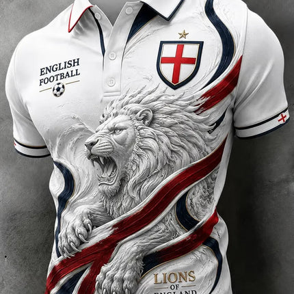 2026 Edition English Fans Football Polo Shirt - 3D Print - Fashionable and Comfortable - Suitable for Both Men and Women
