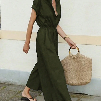 Women's Casual Solid Color Minimalist Basic Jumpsuit