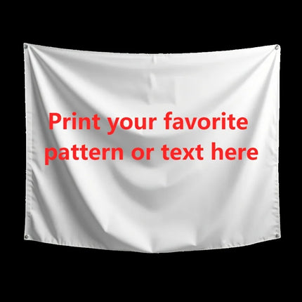 Custom Polyester Flag Banner with 4 Grommets Durable Digital Print for Indoor/Outdoor Use Flags Christmas Party Decoration Gifts
