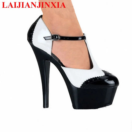 New 13CM/5inches PU Upper Fashion Sexy Exotic High Heel Platform Party Women Pumps Pole Dance Shoes D127