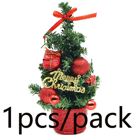 (1 Piece/bag) 21cm Christmas Tree Christmas Decoration Desktop Ornaments New Year Holiday Decorations Props DIY Celebration