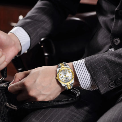 NIBOSI Fashion Men Watches Top Brand Luxury Wristwatch Day Date Miyota Quartz Watch Men Waterproof Steel Male Clock Reloj Hombre