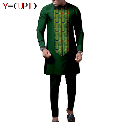 Dashiki African Print Dresses for Women Matching Couple Clothes Wedding Party Men Outfits Kaftan Shirt and Pant Sets Y23C040