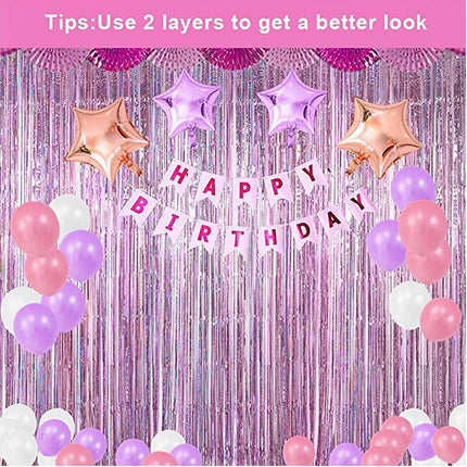 Cheap Tinsel Foil Fringe Curtains Backdropfor for Photo Booth Wedding Graduations Birthday Christmas Event Party Supplies