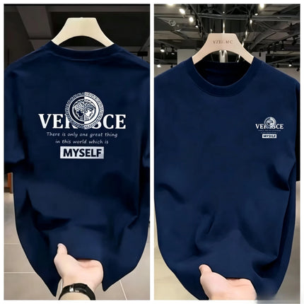 2026 Trendy Brand Printed Shirt Summer High-end Light Luxury Men's and Women's Silk Cotton Short-sleeved T-shirt Trendy Shirts