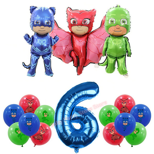 Super Hero PJed Mask Birthday Party Decoration Kids Boys Party Favors Plate Cup Balloon Banner Baby Shower Event Supplies Gifts