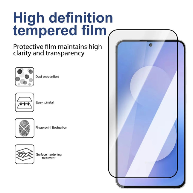 1-4Pcs Tempered Glass For Samsung Galaxy S25 FE S24 S23 S26 S25 Ultra Screen Protector For A16 A56 5g A55 A17 A07 A36 A26 A53