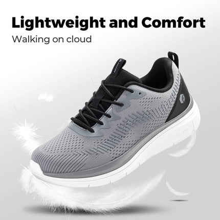 FitVille Men'S Walking Shoes Wide Width, Comfortable Orthopedic Sneakers Lightweight Tennis Shoes Gym Workout Sneakers For Plantar Fasciitis