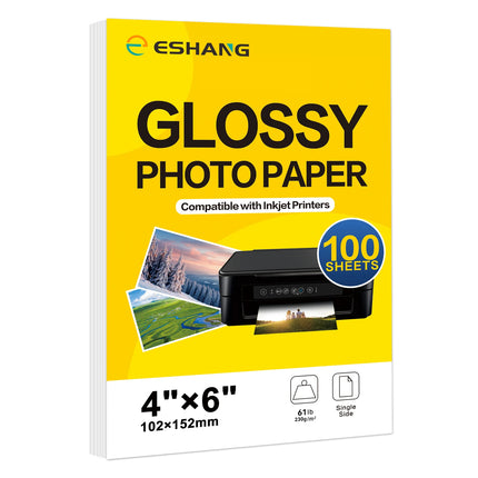 ESHANG Glossy Photo Paper For Inkjet Printer 3.5X5 4X6 5X7 A4